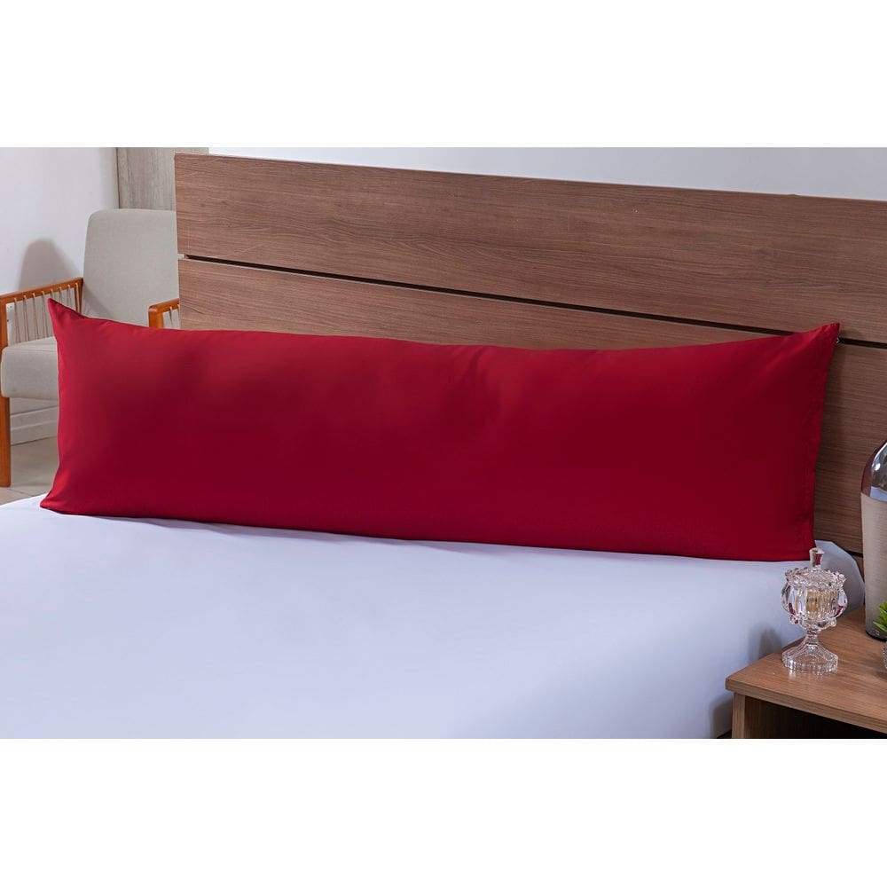 Fronha Para Travesseiro de Corpo 1,50mx50cm 100% Algodão 200 Fios Vermelho
