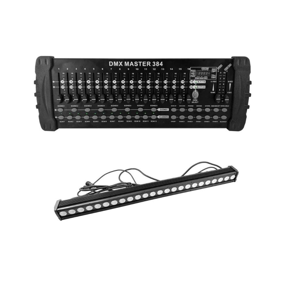 Kit 8 Ribalta Pixel Outdoor E Mesa Controladora