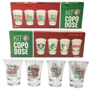 Kit 8Un Copo Dose Shot 60Ml Pinga Cachaça Time Fluminense