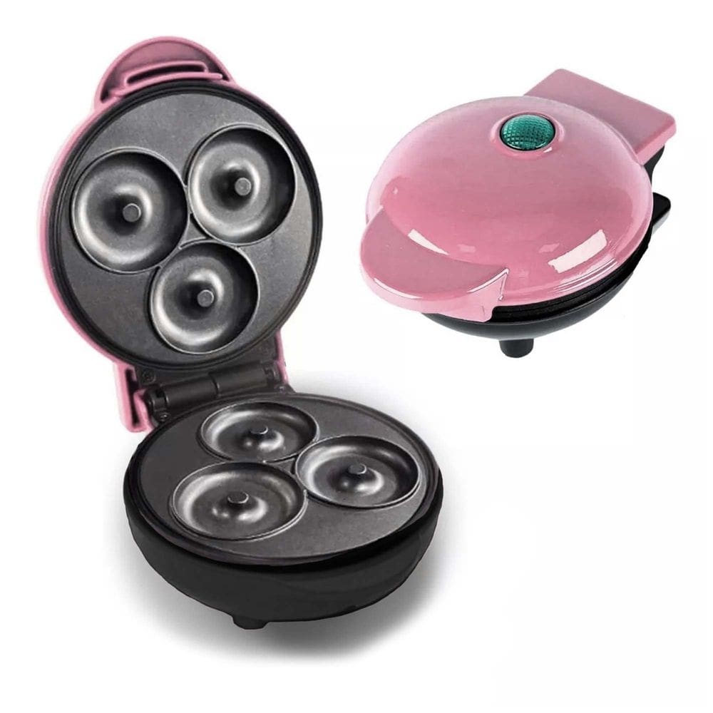 Máquina de Mini Donuts Rosquinhas Confeitaria Cozinha Crianças Culinária Sobremesa Antiaderente Biscoito