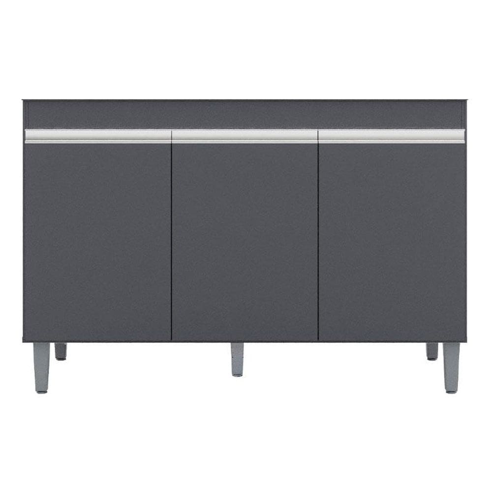Balcão de Pia Manu 120 cm Cinza Fosco - AJL