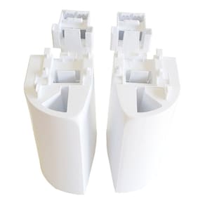 Kit 4 pés fogão esmaltec branco 12cm