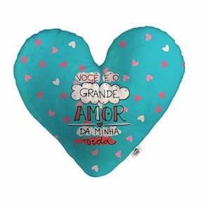 Almofada Coração Pelúcia Você é o Grande Amor da Minha Vida Namorados Tamanho:G