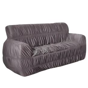 Capa sofá elasticada 21 elásticos resistente 3 lugares cinza