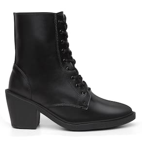 Bota Feminina Coturno Cano Baixo + Bolsa Roma Moderna