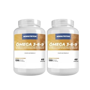 Kit 2 ômega 3 6 9 epa dha 120 capsulas new nutrition