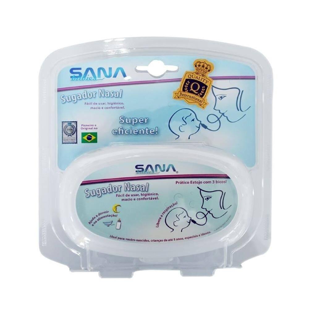 Sugador nasal para bebês com estojo e 3 bicos - sana babies
