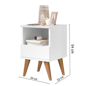 Mesa cabeceira 1 gaveta pés palito pix branco comprar moveis