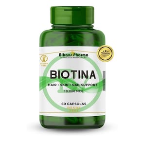 Biotina vitamina b7 10.000 mcg 60 cápsulas - 1 unidades