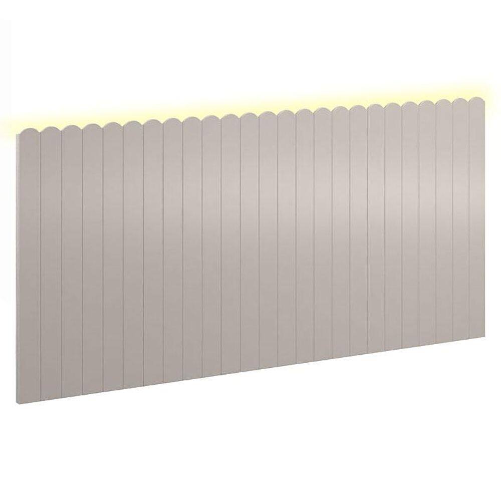 Painel Decorativo Farm 225x109x37 cm Cinza com Led - Matic