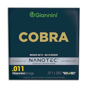 Encordoamento Violao Giannini Geeflk Pn Bronze 85/15 Protetiva Nanotec 0.011
