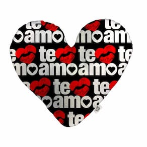 Almofada Coração Pelúcia Te Amo beijo Namorados Tamanho:G