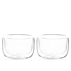 Conjunto 2 tigelas parede dupla sopa 300ml borossilicato