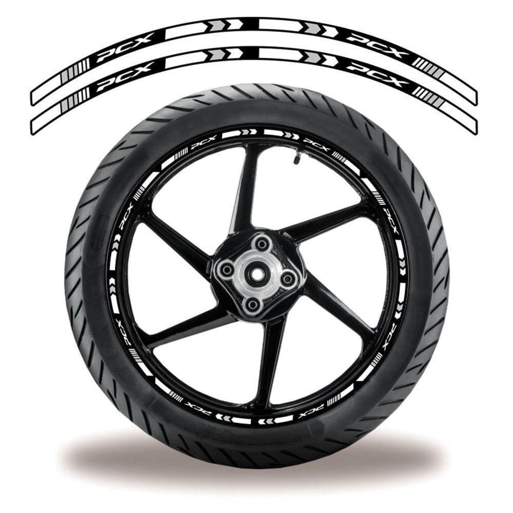 Friso De Roda Adesivo Refletivo Honda Pcx Preto Preto