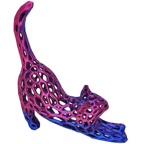 Gato 3D Vasado Enfeite Objeto Decorativo Decoração Bicolor