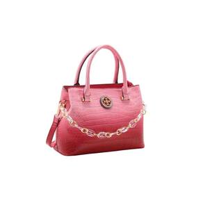 Bolsa feminina chenson  croco degradê vermelho