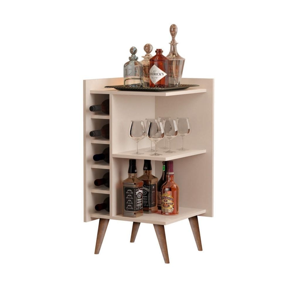 Adega de canto malbec cor off white - comprar moveis em casa