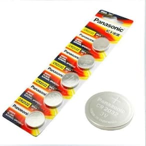 Pilha bateria moeda cr2032 panasonic lithium 3v