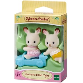 Sylvanian families figura gemeos coelho chocolate epoch 5420