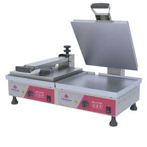 Grill Elétrica Dupla Progás 88cm Chapa de Alumínio 220V PRA-45E DUPLA