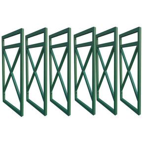 Seis suporte para prateleira estilo industrial 06 un. verde
