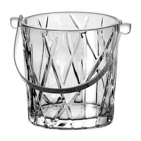 Balde gelo forest cristal pinça em aço inox 1l - l`hermitage