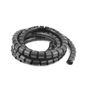 Organizador de fios cabos espiral 3/4 preto 20 metros