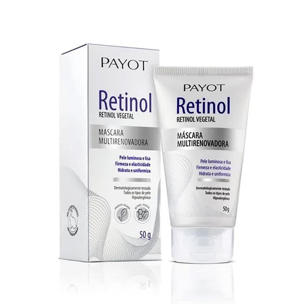 Máscara facial - payot - retinol vegetal - multirenovadora