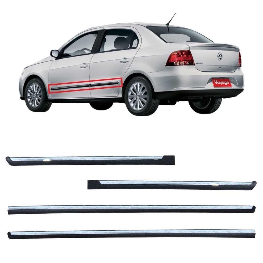 Jogo friso lateral vw voyage g5 4 portas