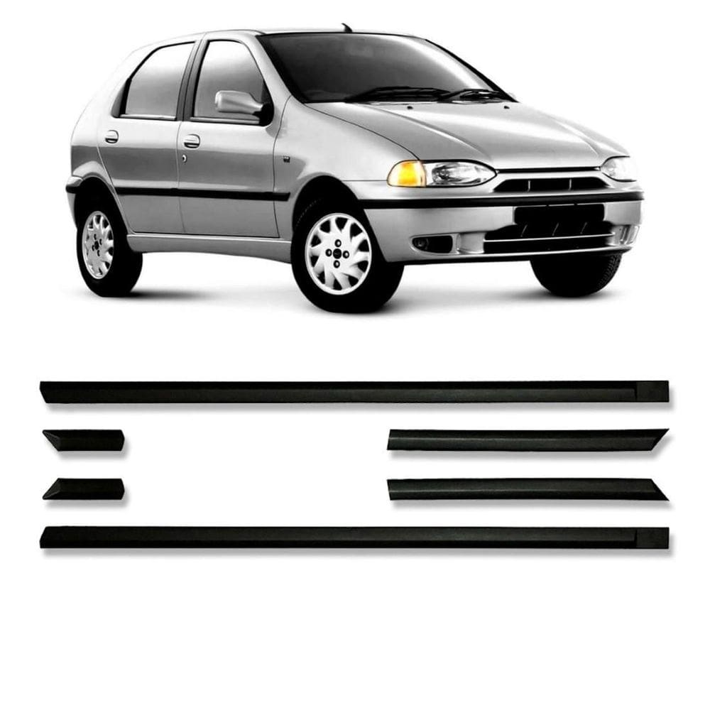 Jogo friso lateral palio 4pts 1996 97 98 99 2000 6pcs preto