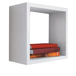 Nicho Decorativo 20x20x20 Cm Em Mdf Branco [F031]