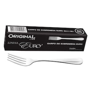 Garfos para sobremesa inox euro com 12 pçs line