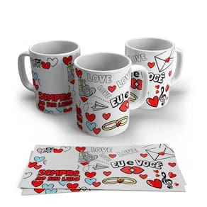 Caneca de Porcelana Dia dos Namorados Modelo 21
