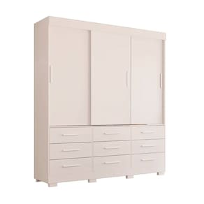Guarda Roupa New Star 3 Portas 9 Gavetas Com Pés Salleto