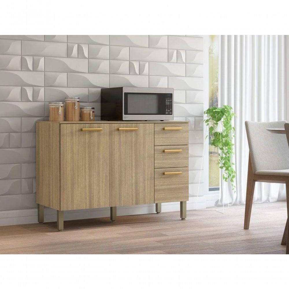 Balcão Urbane 3 Portas 2 Gavetas Freijo Freijo