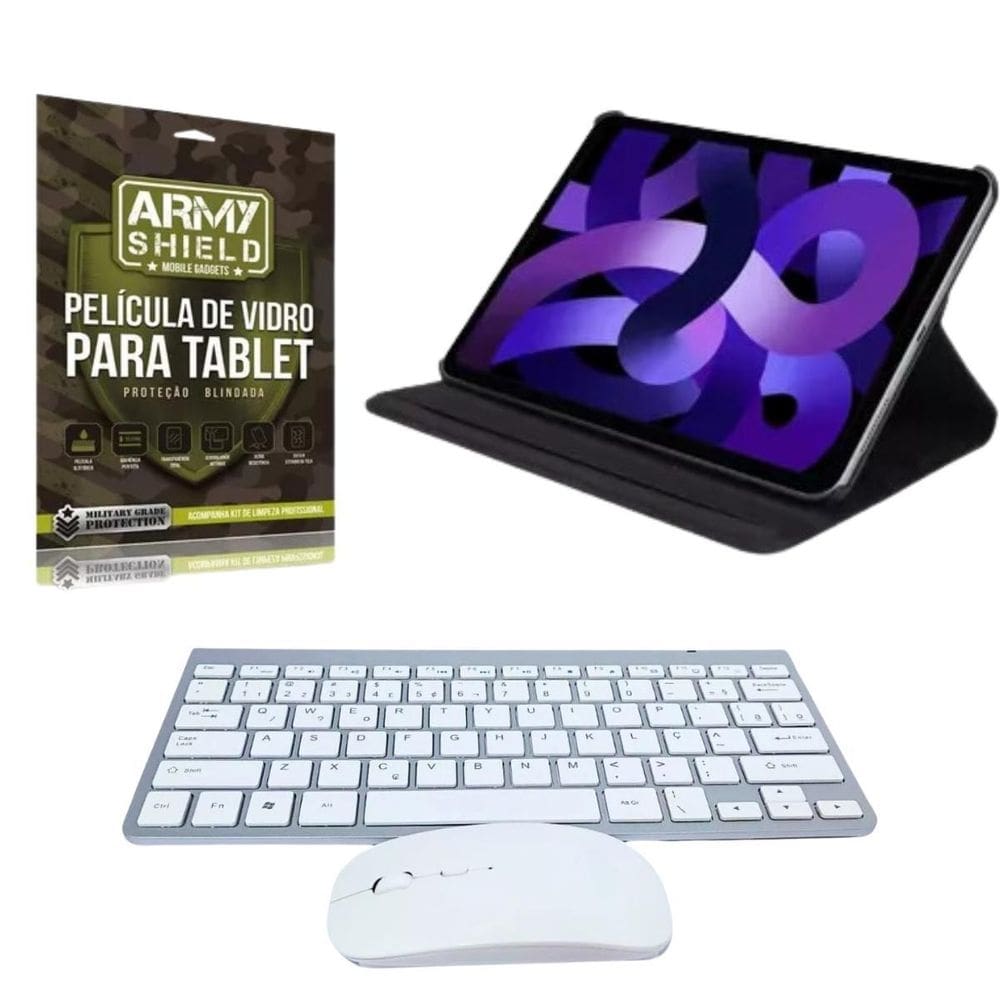 Kit Capa Giratória Para Galaxy Tab A9 Plus 11 + Teclado