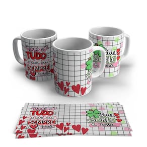 Caneca de Porcelana Dia dos Namorados Modelo 01