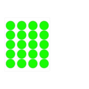 Etiqueta Controle Adesiva Bolinha Verde Fluorescente 6Mm