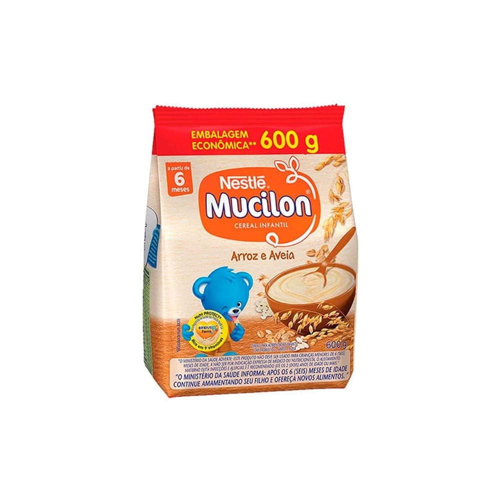 Mucilon Arroz E Aveia Integral 600g