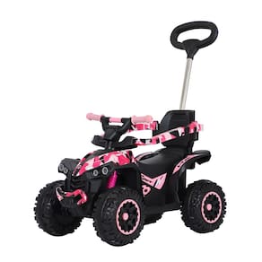 Quadriciclo Infantil Rosa Meninas Poderosas Uni Toys com empurrador