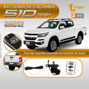 Kit trava de caçamba tragial s10 2016/ acionada através do controle da chave