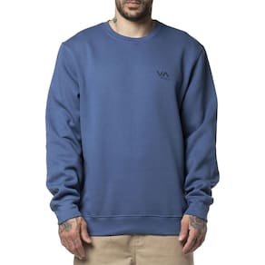 Moletom RVCA Careca VA Essential 280G Masculino Azul