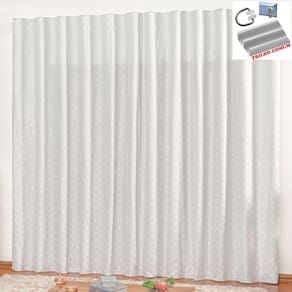 Cortina em jacquard bahamas 2,00 x 1,70 trilho comum cinza