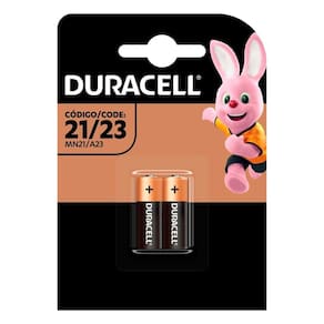 Pacote 2 Pilhas Alcalinas 12V Duracell MN21/A23