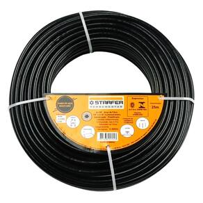 Cabo de Aço Galvanizado Encapado Preto 6x19 3/16 25 metros - Starfer