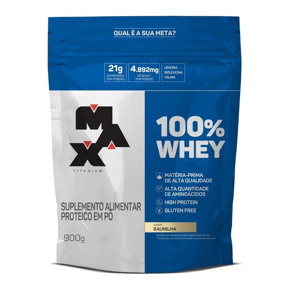 100por Cento Whey Baunilha 900g Refil