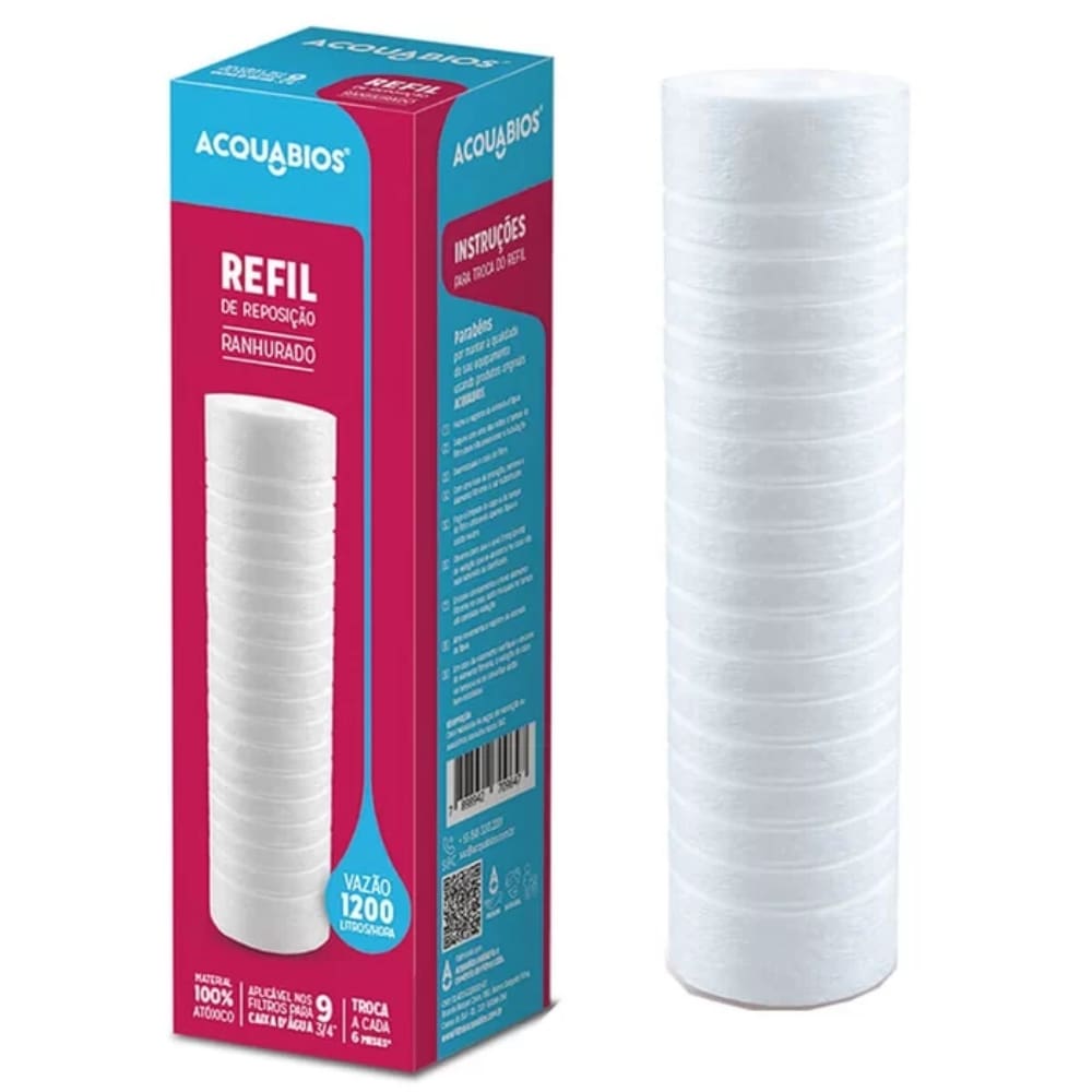 Refil Lixo Para Filtro De Caixa Dágua 9.3/4 25 Micras Acqua 230