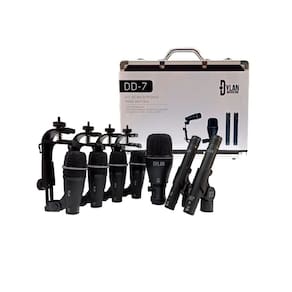 Kit 7 Microfones para Bateria Dylan DD-7 com Case