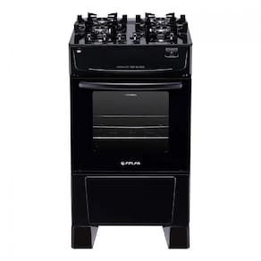 Fogão A Gás 4 Bocas Atlas Mônaco Top Glass Preto Bivolt