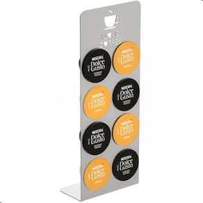 Suporte Porta Cápsulas De Café Inox Escovado 8 Cápsulas